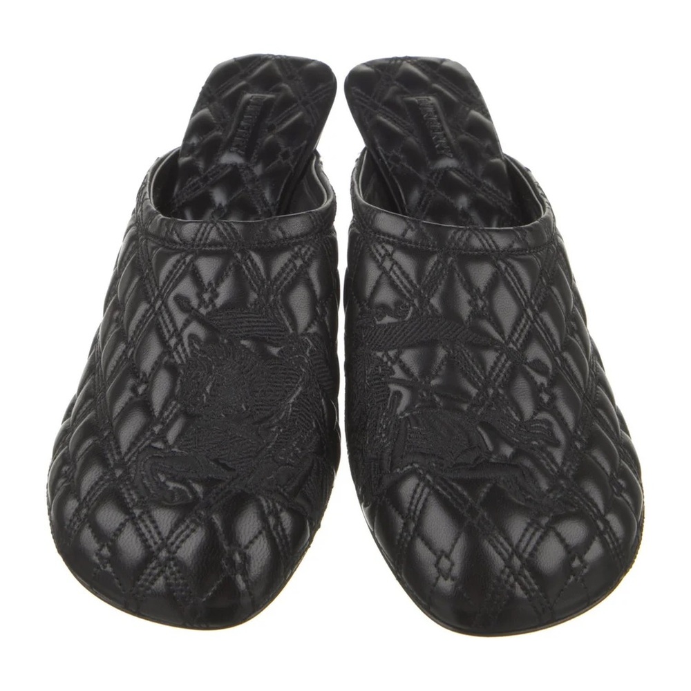 Burberry lambskin leather mules